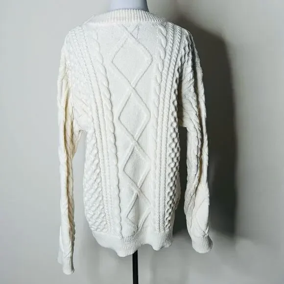 Aelfric Eden Cream Fisherman Cable Knit Sweater - Picture 4 of 5